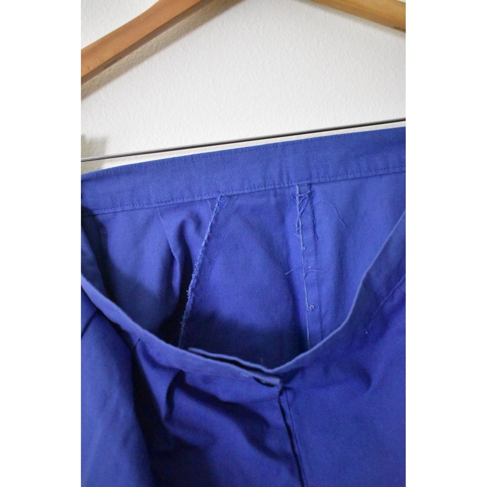 Handmade Trousers Women 30 Waist Periwinkle Blue 80s Pleated High Rise Tapered - Picture 7 of 8